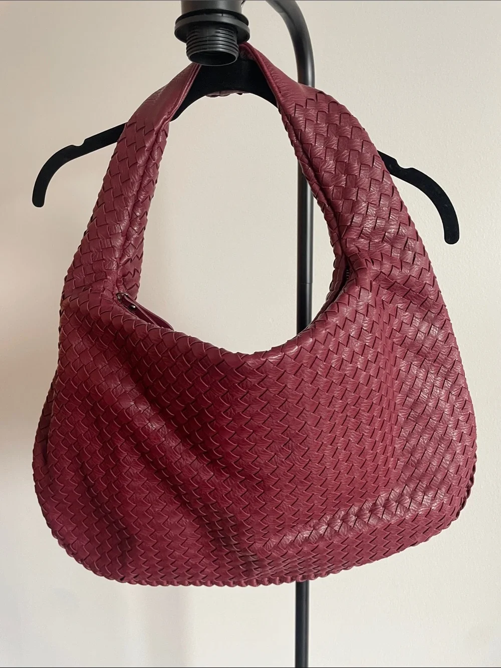 Red Woven Hobo Bag